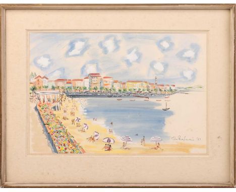 John Paddy Carstairs (British 1916 - 1970)La Plage, St Raphael signed and dated 'John Paddy Carstairs '53' (lower right)gouac