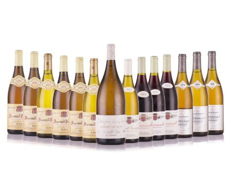 A collection of assorted white wine, comprising: two bottles of 2003 Domaine Michelot Meursault-Perrieres, four bottles of 19