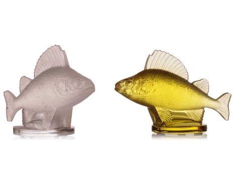 Rene Lalique (French, 1860-1945), a Perche glass car mascot, model 1158, designed circa 1929, polished and frosted with 'R. L