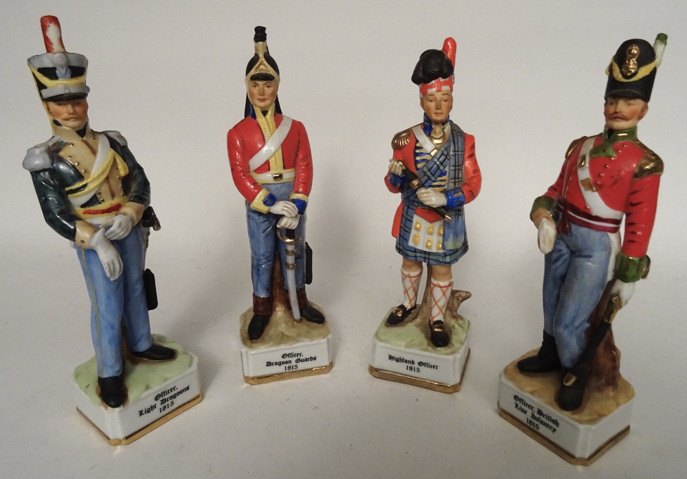 Porcelain Military Figurines 150mm scale, made in Italy, marked beneath ...