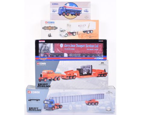 Collection of Corgi Haulage models, including 2 x Corgi Classics Heavy Haulage Siddle Cook 17603 and I. R. Dunkerley 76802, C