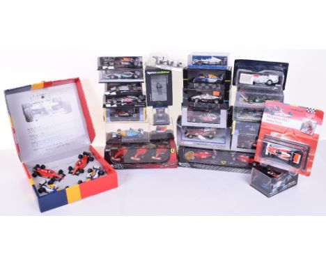 Collection of Formula One Models, including 2 x Hot Wheels Ferrari F1-2000-2002 and 2001 Constructors Champions set, 3 x Onyx