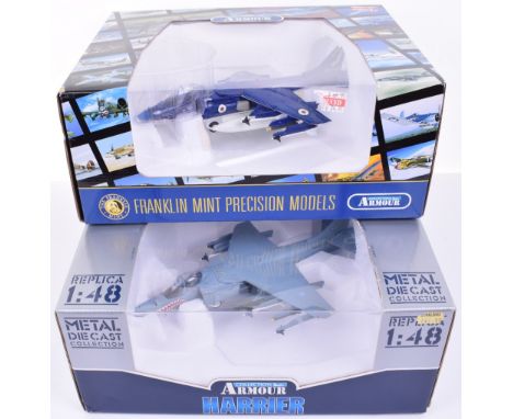 Franklin Mint Precision Armour Collection  Aircraft, AV8 Harrier Royal Navy FA2  and Armour collection  98054 Harrier MK7 RAF
