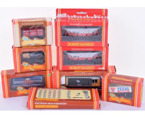 Small Quantity of Hornby 00 Gauge Boxed, including R.803 BR Class 08 Diesel Shunter, R.208 Texas open wagon, R.140 Duracell T