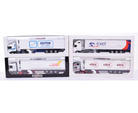 Four Articulated Lorries 1:43 Scale Models, 2 x Louis Serber models consisting of 1 x Chereau Renault ‘Fullers Transport’ and