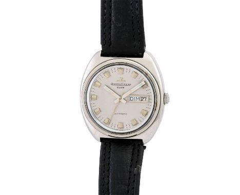 SAMMLUNGSAUFLÖSUNG JAEGER-LECOULTRE Vintage Club, Ref. E0300305. Herrenuhr. Edelstahl. Automatic-Werk, Kaliber 2066. Lederban