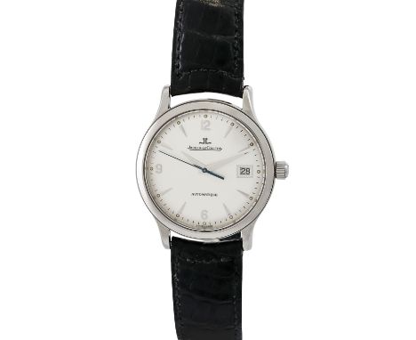 SAMMLUNGSAUFLÖSUNG JAEGER-LECOULTRE Master Control, Ref. 140.8.89. Armbanduhr. Edelstahl. Automatic-Werk. Lederband mit origi