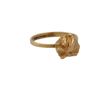 LAPPONIA Ring, Gelbgold 14K, 2,8 gr, Ringweite 53, Finnland 1986, leichte Tragespuren, finnische Punzen.| LAPPONIA ring, YG 1