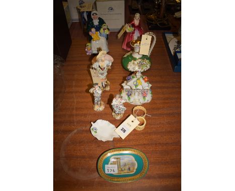 A collection of miscellaneous decorative ceramics, including: a Royal Doulton figurine HN1537 'Janet', HN2944 'The Rag Doll S