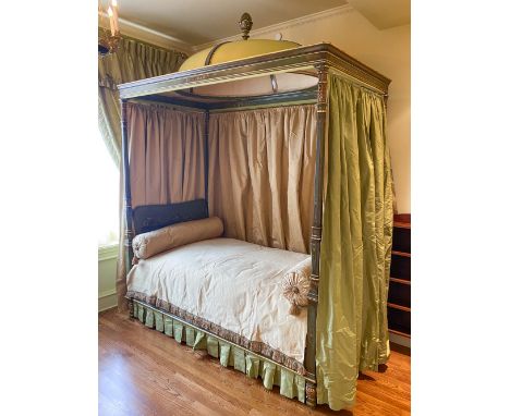 With an elaborate domed shaped canopy and curtains on three sides. No condition report? Click below to request one. *Any cond