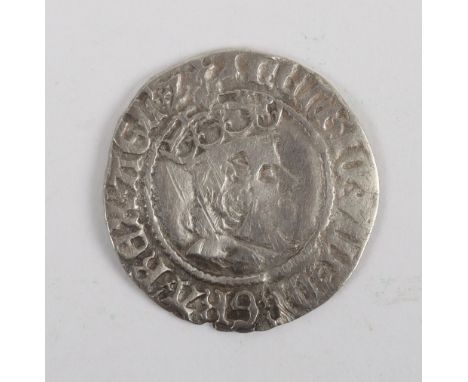 Henry VIII (1509-1547), Halfgroat First Coinage, York, (S.2323), mm. martlet, keys below shield, near VF