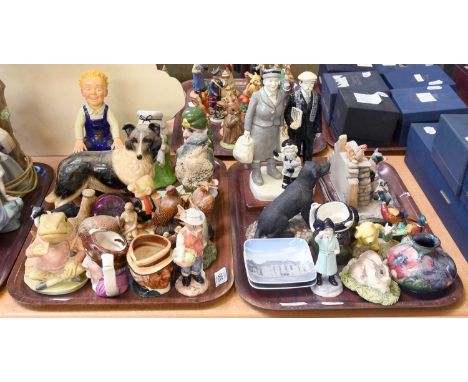 A Collection of Ceramic and Composite Figures and Models, including "The Broons" and "Oor Wullie", Royal Worcester February, 