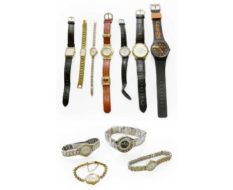 A Lady's 9 Carat Gold Rotary Wristwatch, and other Wristwatches