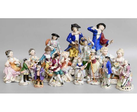 A Collection of 19th Century and Later Continental Porcelain Figures Including: Volkstedt, Crys of Paris figure, Samson, Sitz