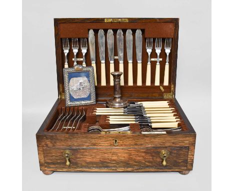 A Silver Plate Table-Service, by Joseph Rodgers and Son, Sheffield, Old English pattern, in oak canteen; Together With a silv