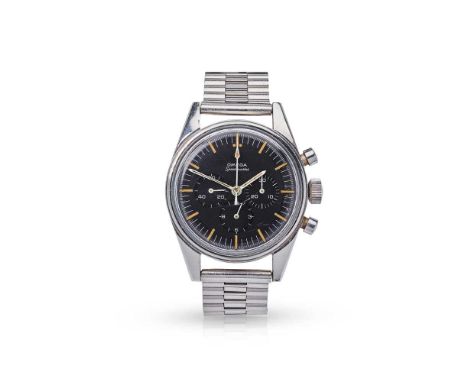Omega: A pre-moon Speedmaster wristwatch Speedmaster model 105.003-65 'Ed White,' stainless steel case, signed Omega calibre 