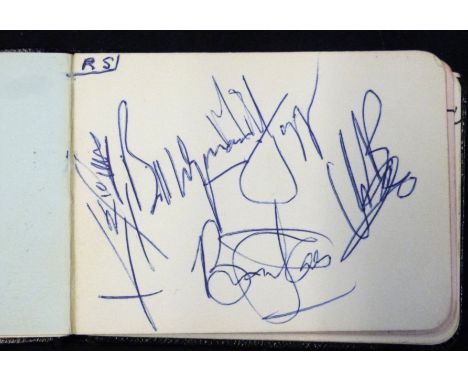 The Rolling Stones, autograph signatures in album, signed Brian Jones (1942-1969), Mick Jagger, Keith Richards, Charlie Watts