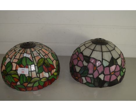 TWO TIFFANY STYLE LAMP SHADES