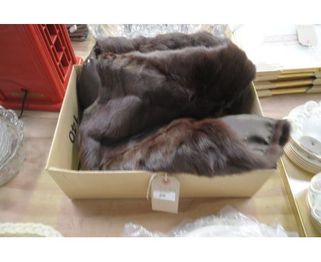 A Vintage silk lined fur stole.
