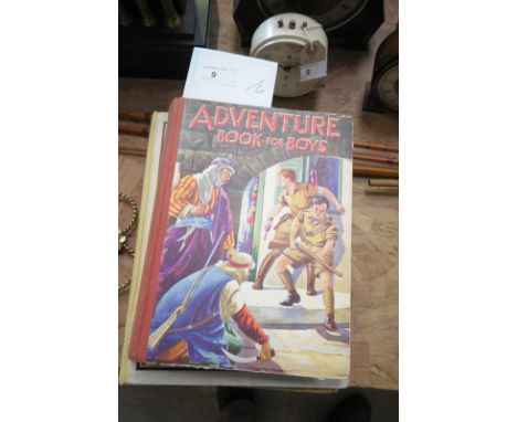 6 Vintage annuals including 1945  Adventure book for boys, Uncle Remus, etc.