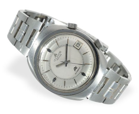 Armbanduhr: Jaeger-LeCoultre Memovox Jumbo/ HPG Automatic mit Datum, REF. 9508, Stahl, ca. 1970: Ca. Ø42 x 37mm, Edelstahl, S