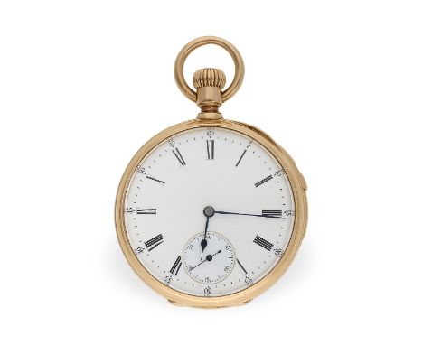 Taschenuhr: frühe Patek Philippe mit Viertelstundenrepetition, No. 47170, Genf ca. 1876: Ca. Ø50mm, ca. 108g, 18K "pink Gold"