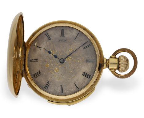 Taschenuhr: extrem frühe Goldsavonnette mit Repetition, Patek Philippe für Cairelli Rom um 1851, No.3756: Ca. Ø 49mm, ca. 86g