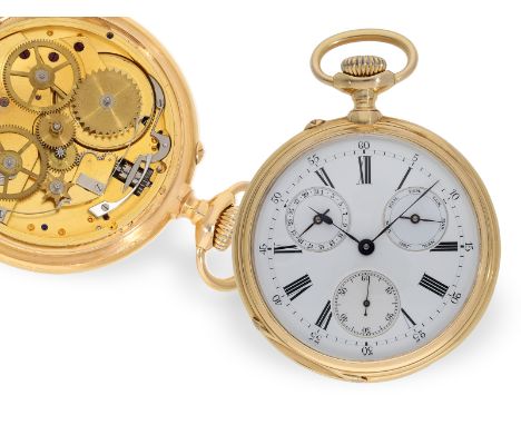 Taschenuhr: extrem seltenes Ankerchronometer mit Kalender, signiert Vacheron &amp; Constantin, ca. 1870: Ca. Ø 50mm, ca. 88g,