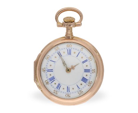 Sehr seltene Patek Philippe Louis XV Taschenuhr in Rotgold, No.59020, ca. 1880: Ca. Ø33mm, ca. 28g, 18K Rotgold, Louis XV, Ge