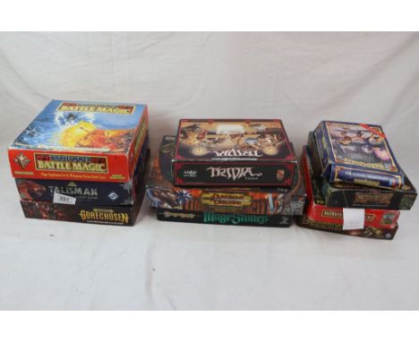 10 boxed Role Playing Games to include Games Workshop Talisman The Magical Quest Game, Warrior Knights, Warhammer Battle Magi