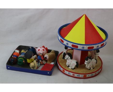 The Sugarlump Studio 2001 Magic Roundabout and seven figures with certificate of authenticity 