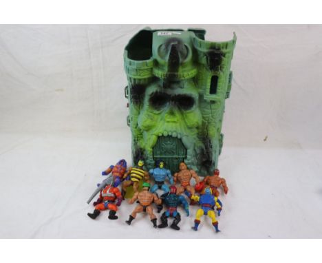 Original Mattel Masters of the Universe He Man Castle Grayskull (with accessories) and 9 x original figures (no accessories) 
