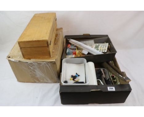 Collection of modelling parts and accessories, to includes paints, brushes, tools etc