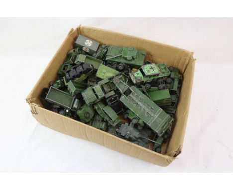 Collection of vintage play worn Dinky military diecast models 