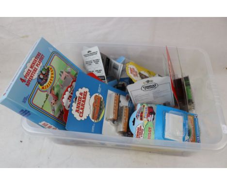 14 ERTL Thomas The Tank Engine models and miniature sets with original backing cards (five remaining sealed) plus a quantity 