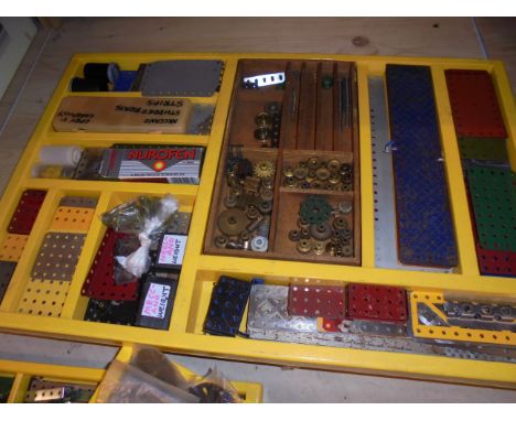 Very large collection of vintage Meccano, mid 20th Century onwards to include pulleys, sprockets, angle grinders, strips, whe