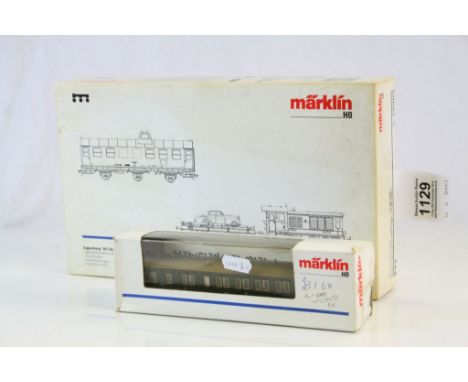 Boxed Marklin HO gauge Royal Corps of Transportation train set plus a boxed Marklin HO 4210 (2)