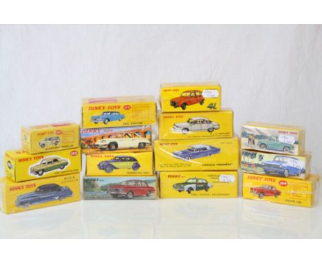 14 boxed diecast Atlas Editions Dinky models, to include Lincoln Premiere, Buick Roadmaster, Volvo 122S, Opel Kapitan etc, al