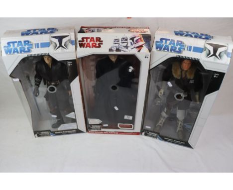 Star Wars - Three boxed Star Wars Diamond Select Toys quarter scale figures to include Anakin Skywalker, Han Solo in Hoth Gea