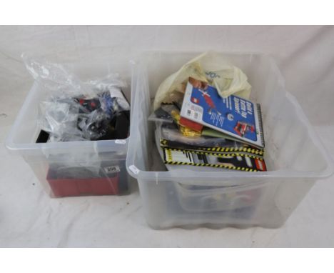 Collection of vintage Lego and Lego Technics to include various bricks and accessories, plus a red Lego storage drawer (2 box