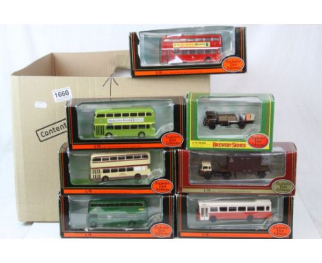 24 boxed 1:76 Exclusive First Editions EFE coaches/buses/lorries to include 16 x black boxes featuring RCL Routemaster Coach 