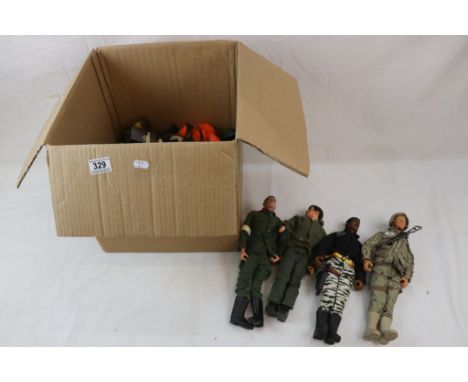 Action Man / GI Joe - collection of four figures and various accessories including huskies &amp; sled etc