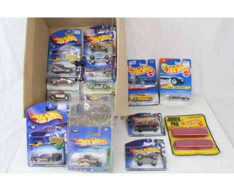 15 Carded Mattel Hot Wheelz diecast models circa early 2000s plus an earlier carded Joiner Pack