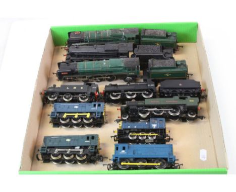 10 OO gauge locomotives to include Lima, Airfix, Triang Hornby and metal kit models 
