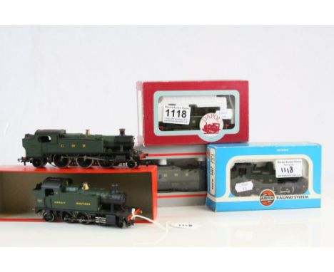 Three boxed OO gauge locomotives to include Airfix 541527 0-4-2 1400 Class Tank GWR, Lima GWR 9401 and Dapol D72 0-6-0 Terrie
