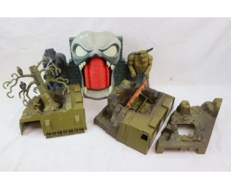 Original LJN Thundercats Mumm-Ra's Tomb Fortress with Mumm-Ra figure (gd overall) and original Mattel He Man Masters of the U