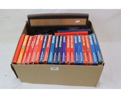 Retro Gaming - Mattel Electronics Intellivision console with 22 x boxed games featuring Bowling, PGA Golf, Sea Battle, Utopia