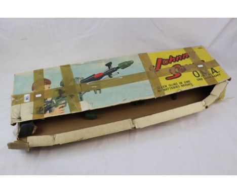 Boxed Deluxe Topper Ltd 6025 Johnny Seven One Man Army, seven guns in one, box with tape repair