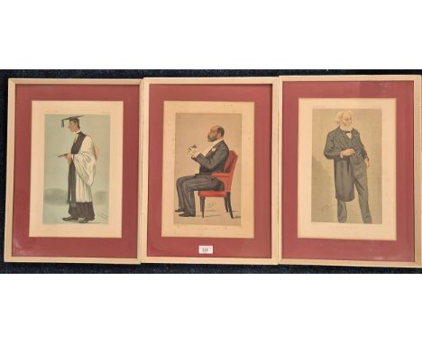 A collection of three 19th century Vanity Fair Pictures titled "Mr Reuben Sassoon , The house &amp; Philosophical pathology" 