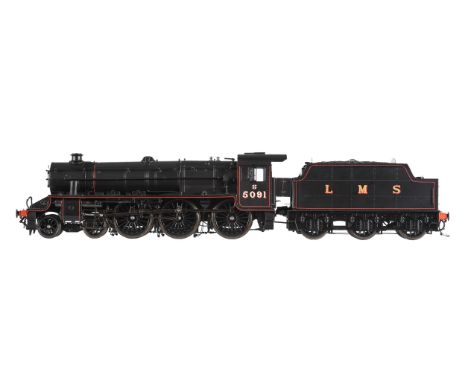 A gauge 1 Accucraft UK model of a Class 5MT Stanier 'Black 5' tender locomotive No 5091, finished in LMS black lined livery w